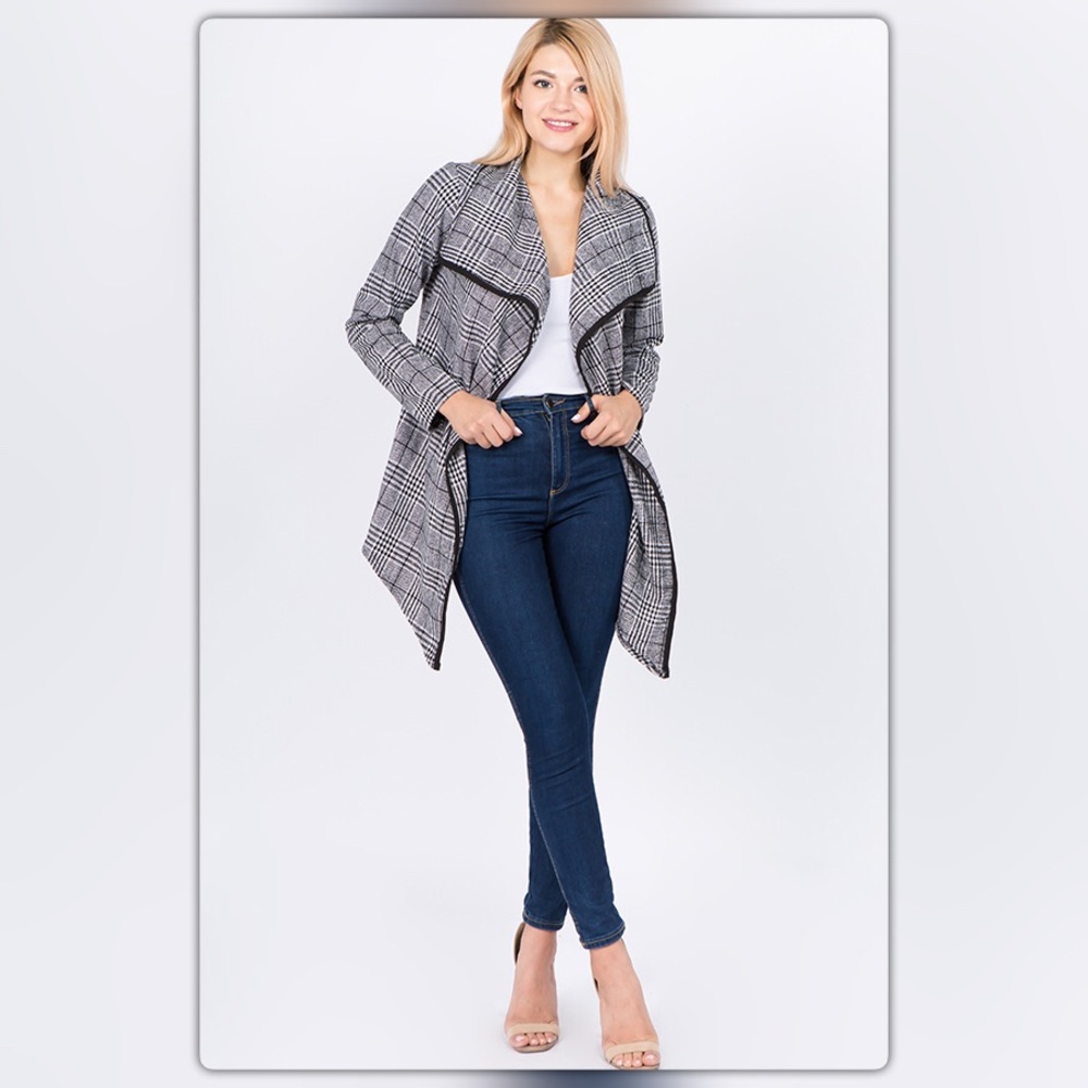 Gray Plaid Blazer